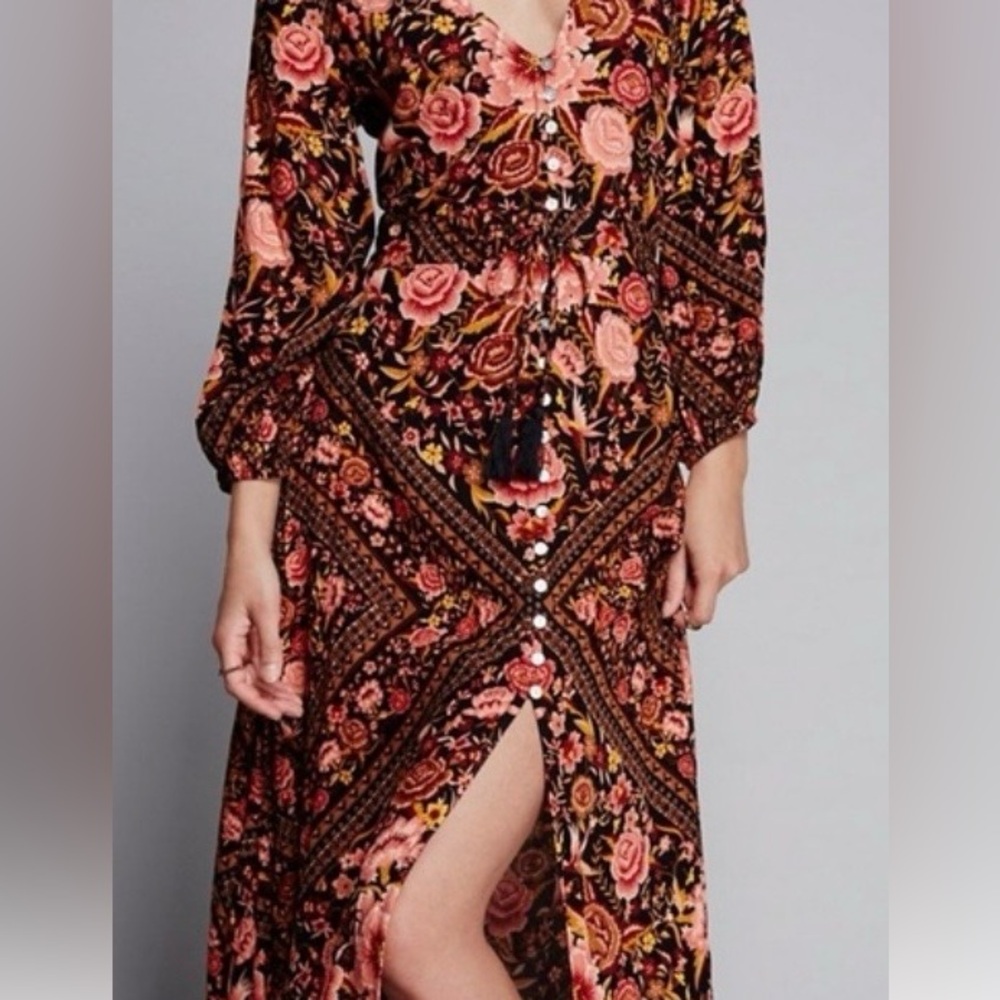 Spell Free People Babushka Gown, Amber, Size Medium - Picture 4 of 11